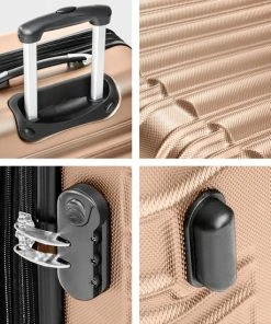 Promo ???? Tectake - Kofferset ABS 4-delig -Verwijderbare Wielen - Kleur : Champagne ???? -Herschel Shop 550x550 278