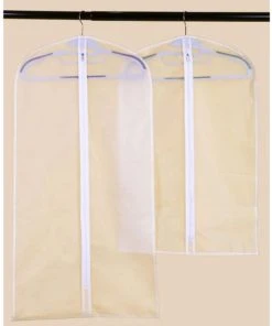 Beste Verkoop ???? AA Commerce 2X Kledinghoes Semi-Transparant L - Opberghoes / Koffer Hoes Voor Kleding / Pak - Kostuumhoes ⌛ -Herschel Shop 550x550 436