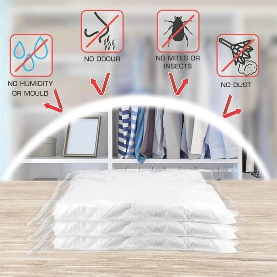 Gloednieuw ???? Bomoe Vacuumzakken Kleding Knippa – Set á 6 Stuks Herbruikbaar Vacuum Opbergzakken – Compressiezakken Met Pomp - Vacuum Bags – Maat L ???? 10 Gloednieuw ???? Bomoe Vacuumzakken Kleding Knippa – Set á 6 Stuks Herbruikbaar Vacuum Opbergzakken – Compressiezakken Met Pomp - Vacuum Bags – Maat L ???? - Afbeelding 8