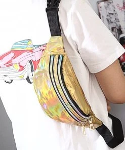 Kopen ???? Merkloos Heuptas Glanzend - Fanny Pack - Buideltasje - Heuptasje Dames - Festival Tasje - Kunststof - 30 X 13 Cm - Goud ✔️ -Herschel Shop 550x550 665