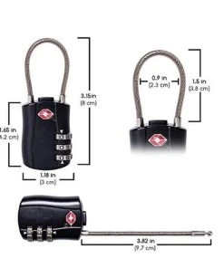 Beste deal ???? Merkloos 2 TSA Koffersloten - Cijferslot - Bagageslot - Hangslot - Zwart - Flexibel Hangslot - Reisslot - ???? Backpack Reisslot - Travel Cabellock - Kofferslot - TSA Cijferslot - Kabelslot ???? -Herschel Shop 550x550 744