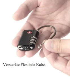 Beste deal ???? Merkloos 2 TSA Koffersloten - Cijferslot - Bagageslot - Hangslot - Zwart - Flexibel Hangslot - Reisslot - ???? Backpack Reisslot - Travel Cabellock - Kofferslot - TSA Cijferslot - Kabelslot ???? -Herschel Shop 550x550 746