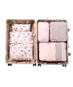 Groothandel ???? Qpacks - Flower Power Packing Cubes Set 6-delig - Waterdicht - Patroon - Roze Bloemen Print - Toilettas - Koffer Organiser - ???? Backpack ???? -Herschel Shop 550x550 765