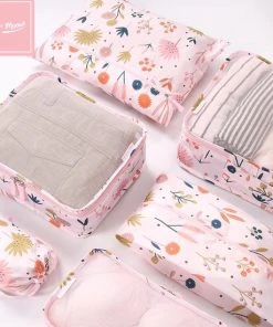 Groothandel ???? Qpacks - Flower Power Packing Cubes Set 6-delig - Waterdicht - Patroon - Roze Bloemen Print - Toilettas - Koffer Organiser - ???? Backpack ???? -Herschel Shop 550x550 770
