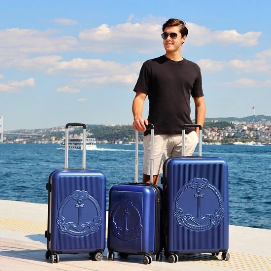 Uitgang ???? Biggdesign Ocean Reiskoffer - ???? Handbagage Koffer - Baggage Set - Marineblauw-3 Stuks ✔️ 10 Uitgang ???? Biggdesign Ocean Reiskoffer - ???? Handbagage Koffer - Baggage Set - Marineblauw-3 Stuks ✔️ - Afbeelding 8