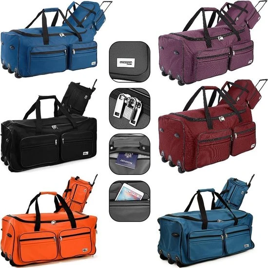 Beste deal ???? Monzana Deuba Reistas Sporttas - Zwart - 160 Liter Op Wielen - Telescopisch Handvat ???? 8 Beste deal ???? Monzana Deuba Reistas Sporttas - Zwart - 160 Liter Op Wielen - Telescopisch Handvat ???? - Afbeelding 6