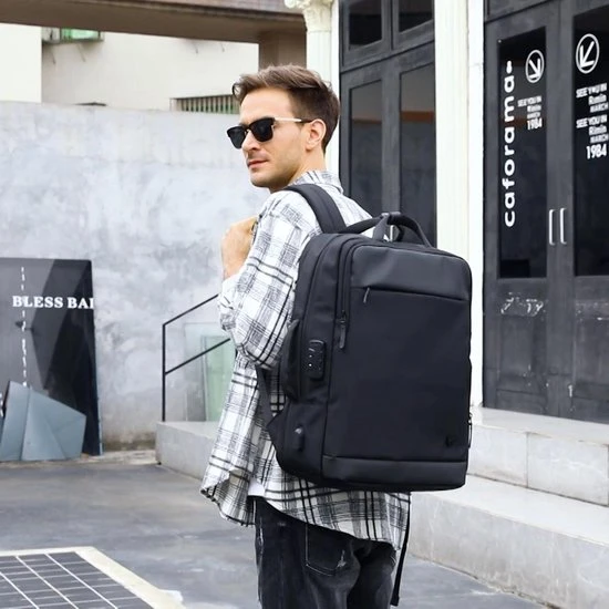 Goedkoopste ???? Golden Wolf Rugzak Anti-diefstal / Rugtas / Reistas / Weekendtas / Schooltas / 46x31x18(of 27)cm (25 Of 37l)/ Laptop 17 Inch / USB -oplaadpoort / Zwart / Waterfles ✨ 4 Goedkoopste ???? Golden Wolf Rugzak Anti-diefstal / Rugtas / Reistas / Weekendtas / Schooltas / 46x31x18(of 27)cm (25 Of 37l)/ Laptop 17 Inch / USB -oplaadpoort / Zwart / Waterfles ✨ - Afbeelding 2