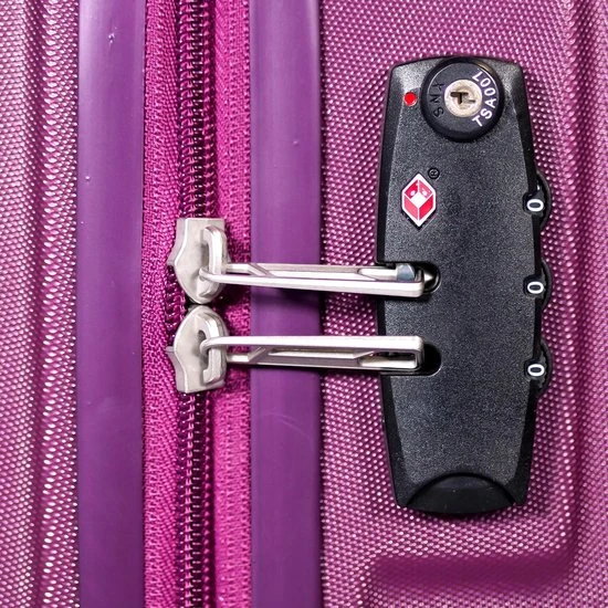 Promo ✨ ©TROLLEYZ - Ibiza No.3 - Reiskoffer 78cm Met TSA Slot - Dubbele Wielen - 360° Spinners - 100% ABS - Reiskoffer In Dazzling Purple ???? 8 Promo ✨ ©TROLLEYZ - Ibiza No.3 - Reiskoffer 78cm Met TSA Slot - Dubbele Wielen - 360° Spinners - 100% ABS - Reiskoffer In Dazzling Purple ???? - Afbeelding 6