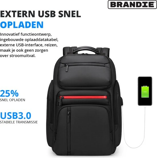 Nieuw ???? Brandie® - Rugzak - Laptop Rugzak Tot 15.6 Inch Voor Unisex - Schooltas - Waterdicht - Anti-diefstal TSA Slot - Capaciteit 39L - USB Poort - Met Regenhoes - Schoudertas Voor Reizen En Zakelijk Werk - Gewicht 1.3KG - Maat 30*22*46 Inch - Zwart Gery ⌛ 6 Nieuw ???? Brandie® - Rugzak - Laptop Rugzak Tot 15.6 Inch Voor Unisex - Schooltas - Waterdicht - Anti-diefstal TSA Slot - Capaciteit 39L - USB Poort - Met Regenhoes - Schoudertas Voor Reizen En Zakelijk Werk - Gewicht 1.3KG - Maat 30*22*46 Inch - Zwart Gery ⌛ - Afbeelding 4