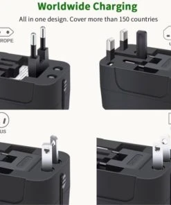 Flash-uitverkoop ???? Benson Wereldstekker - Reisadapter - Internationaal - 2 USB Poorten - Zwart ✨ 8 Flash-uitverkoop ???? Benson Wereldstekker - Reisadapter - Internationaal - 2 USB Poorten - Zwart ✨ -Herschel Shop 550x564