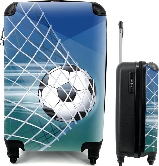 Kopen ???? MuchoWow® Koffer - Een Illustratie Van Een Voetbal In Het Net -Jongens - Meisjes - Kinderen - Past Binnen 55x40x20 Cm En 55x35x25 Cm - ???? Handbagage - Trolley - Fotokoffer - Cabin Size - Print ???? 3 Kopen ???? MuchoWow® Koffer - Een Illustratie Van Een Voetbal In Het Net -Jongens - Meisjes - Kinderen - Past Binnen 55x40x20 Cm En 55x35x25 Cm - ???? Handbagage - Trolley - Fotokoffer - Cabin Size - Print ????