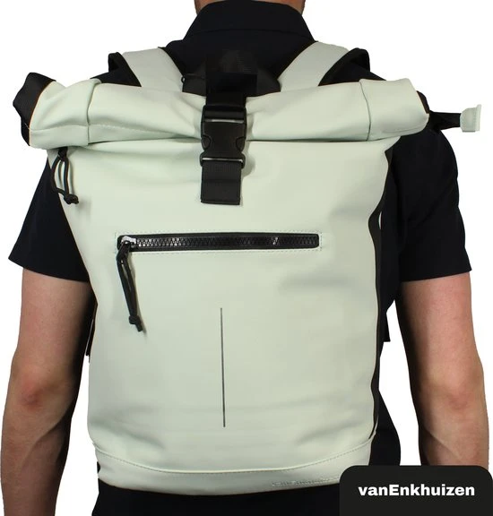 Hete verkoop ✔️ Van Enkhuizen VanEnkhuizen Rolltop Rugzak Met Laptopvak 15,6 Inch - 20 Liter - Waterafstotend En Thermo Materiaal - Mint ???? 6 Hete verkoop ✔️ Van Enkhuizen VanEnkhuizen Rolltop Rugzak Met Laptopvak 15,6 Inch - 20 Liter - Waterafstotend En Thermo Materiaal - Mint ???? - Afbeelding 4