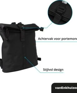 Beste Pirce ???? Van Enkhuizen VanEnkhuizen Rolltop Rugzak 9 Liter - Waterafstotend En Thermo Materiaal - Zwart ???? -Herschel Shop 550x586 1