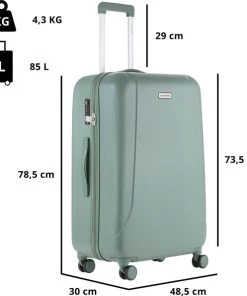 Nieuw ???? CarryOn Skyhopper Kofferset – TSA ???? Handbagage + Reiskoffer 78cm – Dubbele Wielen - Olijf ???? -Herschel Shop 550x595 2