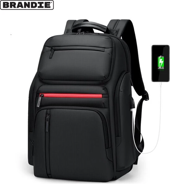 Nieuw ???? Brandie® - Rugzak - Laptop Rugzak Tot 15.6 Inch Voor Unisex - Schooltas - Waterdicht - Anti-diefstal TSA Slot - Capaciteit 39L - USB Poort - Met Regenhoes - Schoudertas Voor Reizen En Zakelijk Werk - Gewicht 1.3KG - Maat 30*22*46 Inch - Zwart Gery ⌛ 3 Nieuw ???? Brandie® - Rugzak - Laptop Rugzak Tot 15.6 Inch Voor Unisex - Schooltas - Waterdicht - Anti-diefstal TSA Slot - Capaciteit 39L - USB Poort - Met Regenhoes - Schoudertas Voor Reizen En Zakelijk Werk - Gewicht 1.3KG - Maat 30*22*46 Inch - Zwart Gery ⌛