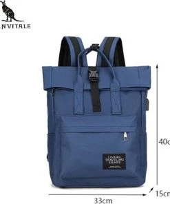 Goedkoop ???? Merkloos San Vitale® - Roll-Top USB - Rugzak – Laptop – 15,6 Inch – ???? Backpack – Waterafstotend – Rugtas – Zwart ???? -Herschel Shop 550x606 3