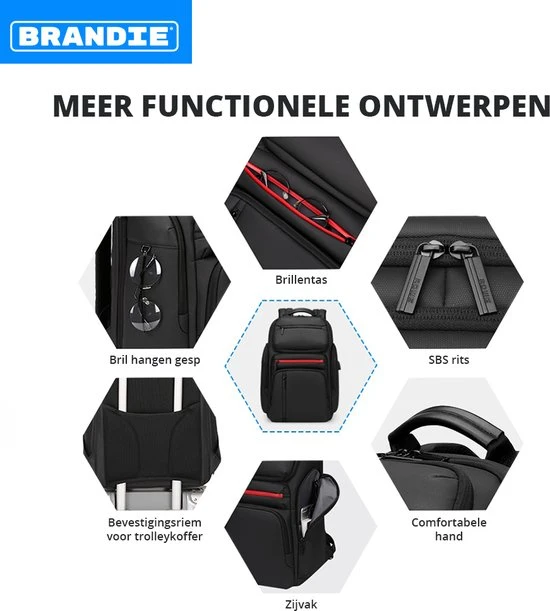 Nieuw ???? Brandie® - Rugzak - Laptop Rugzak Tot 15.6 Inch Voor Unisex - Schooltas - Waterdicht - Anti-diefstal TSA Slot - Capaciteit 39L - USB Poort - Met Regenhoes - Schoudertas Voor Reizen En Zakelijk Werk - Gewicht 1.3KG - Maat 30*22*46 Inch - Zwart Gery ⌛ 16 Nieuw ???? Brandie® - Rugzak - Laptop Rugzak Tot 15.6 Inch Voor Unisex - Schooltas - Waterdicht - Anti-diefstal TSA Slot - Capaciteit 39L - USB Poort - Met Regenhoes - Schoudertas Voor Reizen En Zakelijk Werk - Gewicht 1.3KG - Maat 30*22*46 Inch - Zwart Gery ⌛ - Afbeelding 14