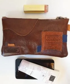 Groothandel ???? Toetie & Zo Handgemaakte Leren Etui Patchwork Bruin, Telefoontas, Makeuptas, Toilettas, Pennenetui, Medicijntasje, Leder ???? -Herschel Shop 550x620