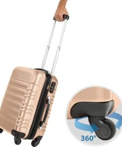 Promo ???? Tectake - Kofferset ABS 4-delig -Verwijderbare Wielen - Kleur : Champagne ???? -Herschel Shop 550x621 1