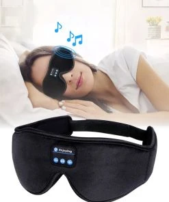 Aanbiedingen ✨ Nuvance - Verstelbaar Slaapmasker Met Bluetooth - Mannen - Vrouwen - Kinderen - Oogmasker - Zwart ????