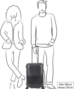 Nieuw ???? Decent ???? Handbagage Koffer / Trolley / Reiskoffer - 55 Cm - 43 Liter - Axiss-Fix - Zwart ❤️ -Herschel Shop 550x676 3