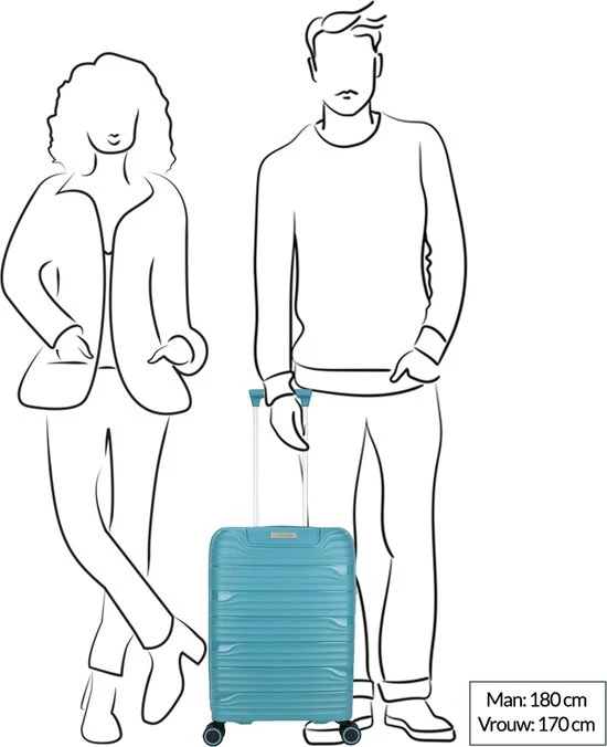 Uitgang ???? Decent EXPLORER PP ???? Handbagage Trolley 55 Cm - 38 Liter - Black ⌛ 14 Uitgang ???? Decent EXPLORER PP ???? Handbagage Trolley 55 Cm - 38 Liter - Black ⌛ - Afbeelding 12