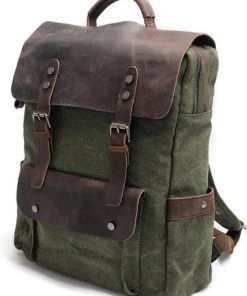 Uitgang ???? MORGNTAU - Courier - Rugzak - ???? Backpack - Groen - Canvas - Leer ???? -Herschel Shop 550x702 3