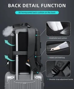 Beste Pirce ???? Rugzak-Business -Fenruien Upgrade Black Style-Life Anti-Diefstal Tas - Anti Theft ???? Backpack - Laptop ???? Backpack - Waterdicht - USB-poort - Tm 17 Inch - Dames/Heren - Zwart ❤️ -Herschel Shop 550x702 5