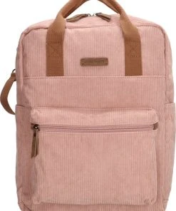 Promo ???? Enrico Benetti Corduroy Rugzak Marley - 14'' Laptopvak - 66577 - Roze ????