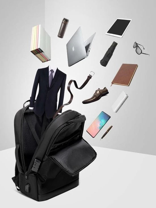 Goedkoopste ???? Golden Wolf Rugzak Anti-diefstal / Rugtas / Reistas / Weekendtas / Schooltas / 46x31x18(of 27)cm (25 Of 37l)/ Laptop 17 Inch / USB -oplaadpoort / Zwart / Waterfles ✨ 10 Goedkoopste ???? Golden Wolf Rugzak Anti-diefstal / Rugtas / Reistas / Weekendtas / Schooltas / 46x31x18(of 27)cm (25 Of 37l)/ Laptop 17 Inch / USB -oplaadpoort / Zwart / Waterfles ✨ - Afbeelding 8