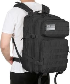 Beste deal ???? Merkloos Homezie Militaire Rugzak | 50 Liter Capaciteit | Zwart | Tactical ???? Backpack | Leger Rugzak | Rugzak | Camouflage Rugzak ???? -Herschel Shop 550x735 5