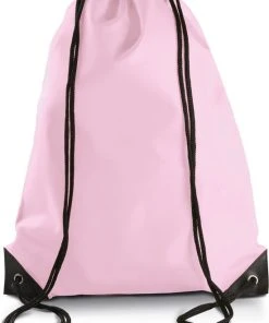 Kopen ???? Merkloos Sport Gymtas/draagtas In Kleur Lichtroze Met Handig Rijgkoord 34 X 44 Cm Van Polyester En Verstevigde Hoeken ⌛