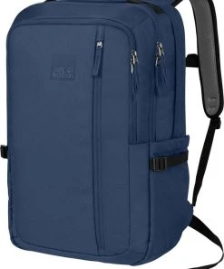 Flash-uitverkoop ???? Jack Wolfskin Laptop Rugzak / Rugtas / Laptoptas / Werktas - Jack. Pot De Luxe - Blauw - 17 Inch ????