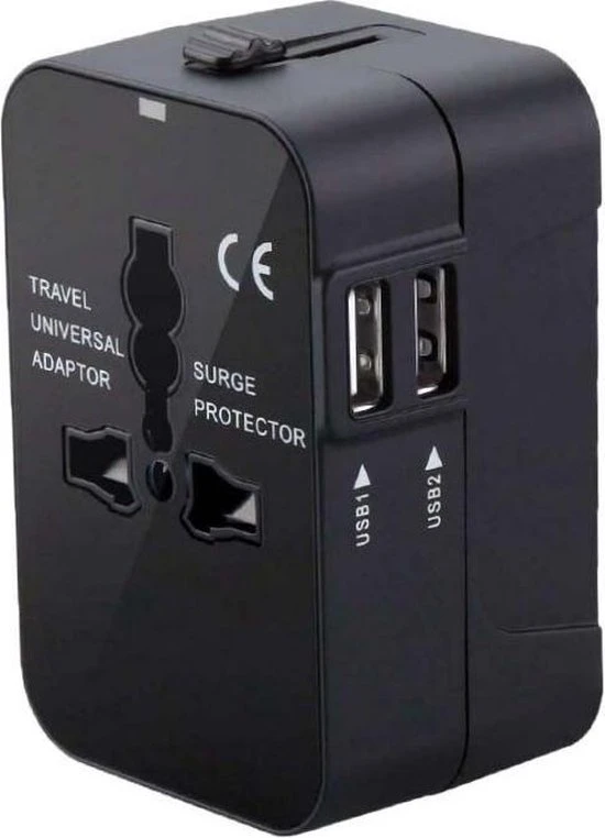 Flash-uitverkoop ???? Benson Wereldstekker - Reisadapter - Internationaal - 2 USB Poorten - Zwart ✨ 6 Flash-uitverkoop ???? Benson Wereldstekker - Reisadapter - Internationaal - 2 USB Poorten - Zwart ✨ - Afbeelding 4