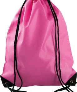 Begroting ???? Merkloos Sport Gymtas/draagtas In Kleur Fuchsia Roze Met Handig Rijgkoord 34 X 44 Cm Van Polyester En Verstevigde Hoeken ????