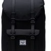Uitgang ???? Herschel Little America Mid-Volume - Black/Black Rubber / Rrugzak Met 17L Opbergvolume - 13" Fleece-gevoerd Laptopvak - Magnetische Sluiting / Met Levenslange Fabrieksgarantie / Limited Lifetime Warranty / Zwart ???? -Herschel Shop 550x769 6