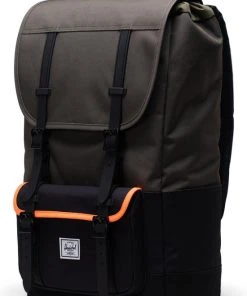 Goedkoopste ???? Herschel Little America Pro - Ivy Green/Black/Shocking Orange / Ruime Rugzak Met 28L Opbergvolume, Gemaakt Van Gerecycleerde Materialen / Gewatteerd Laptopvak / Met Levenslange Fabrieksgarantie (limited) / Multi ❤️ -Herschel Shop 550x796 4
