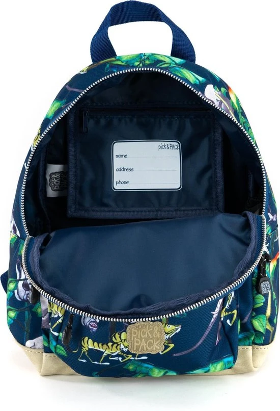 Beste Verkoop ???? Pick & Pack Vrolijke Jungle - Rugzak - Donkerblauw - Maat S ???? 6 Beste Verkoop ???? Pick & Pack Vrolijke Jungle - Rugzak - Donkerblauw - Maat S ???? - Afbeelding 4