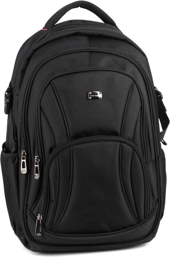 Uitgang ???? David Jones Extra Grote Rugzak Met 17 Inch Laptop Vak - Zwart - Waterdicht ⌛ 3 Uitgang ???? David Jones Extra Grote Rugzak Met 17 Inch Laptop Vak - Zwart - Waterdicht ⌛