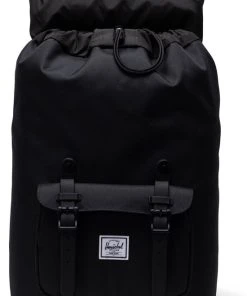 Uitgang ???? Herschel Little America Mid-Volume - Black/Black Rubber / Rrugzak Met 17L Opbergvolume - 13" Fleece-gevoerd Laptopvak - Magnetische Sluiting / Met Levenslange Fabrieksgarantie / Limited Lifetime Warranty / Zwart ???? -Herschel Shop 550x835 5